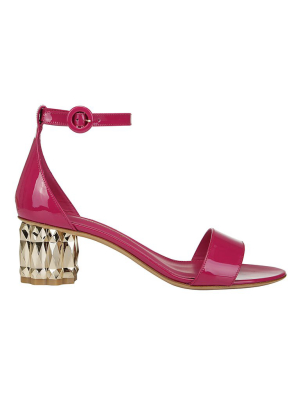 Salvatore Ferragamo Geometric Heel Sandals