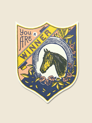 You Are A Winner Horse Card