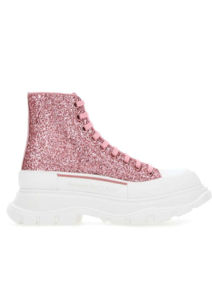 Alexander Mcqueen Tread Slick Glitter Boots