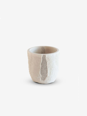 Small Shagreen Ceramic Votive By Gilles Caffier