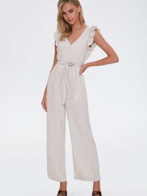 Ruffle-trim Cutout Jumpsuit