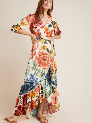 Farm Rio Amorina Wrap Maxi Dress