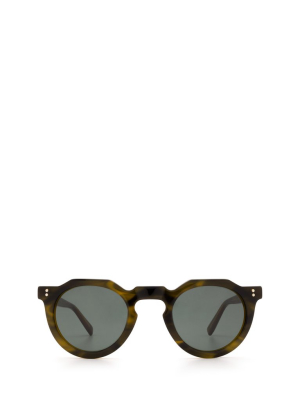 Lesca Picas Round Frame Sunglasses