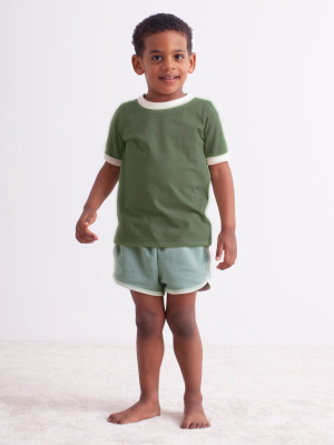 French Terry Shorts - Solid Forest Green