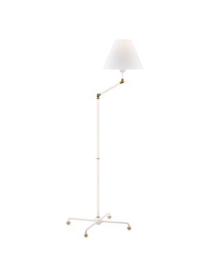 Classic No.1 Floor Lamp  Aged Brass/soft Off White