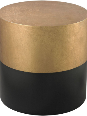 Donahue Drum Table Black/gold