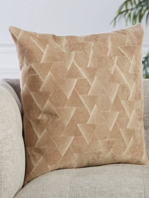 Jacques Geometric Pillow In Beige