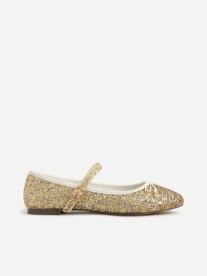 Girls' Glitter Ballet Flats