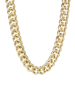 14k Gold Xxl Thick Link Curb Chain Necklace