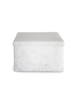 Room - Pitti Box W/ Reversible Lid - Alabaster