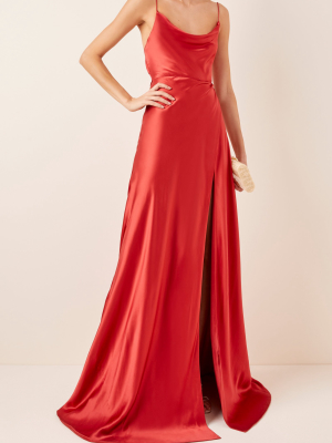 Greta Silk-satin Gown