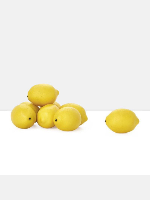 Orchard 8 Piece Faux Fruit Decor Set - Lemons