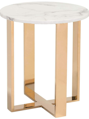 Atlas End Table, Gold