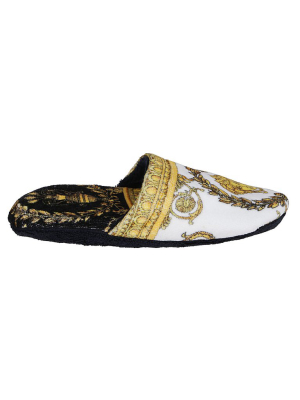 Versace Baroque Intarsia Slippers