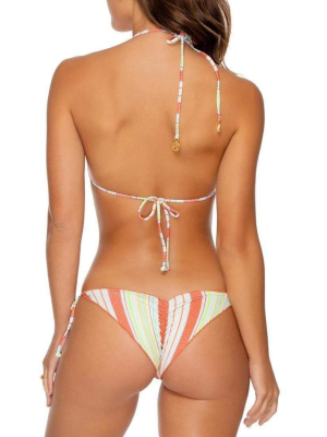 Luli Fama Playtime Ruched Back Brazilian Tie Side Bottom