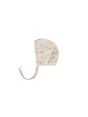 Quincy Mae Woven Baby Bonnet - Natural