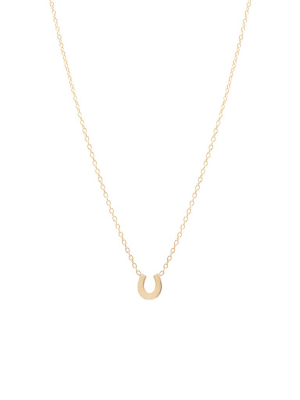 14k Itty Bitty Horseshoe Necklace