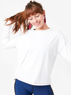 Marshmallow White Bliss Long Sleeve Tee