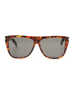 Saint Laurent Eyewear Leopard Side Logo Sunglasses