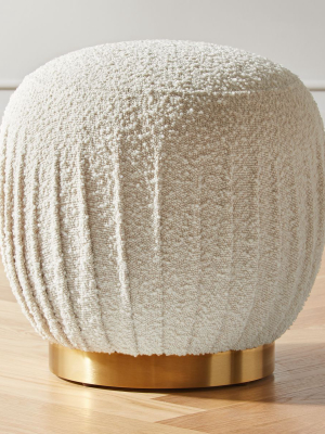 Pleated Boucle Ottoman-stool