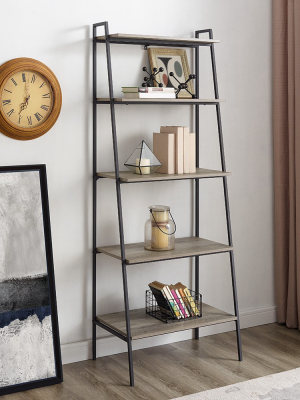 72" Pierre Urban 4 Shelf Open Concept Ladder Bookshelf - Saracina Home