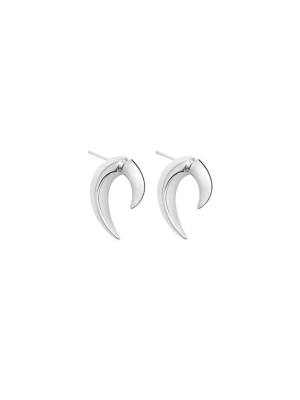 18ct White Gold Talon Earrings