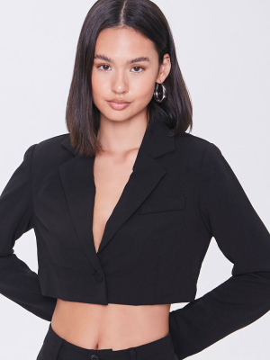 Cropped Single-breasted Blazer