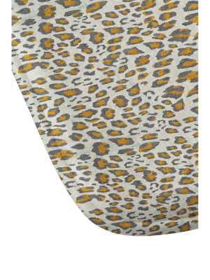 Holli Zollinger Leopard Gold Memory Foam Bath Mat Brown - Deny Designs