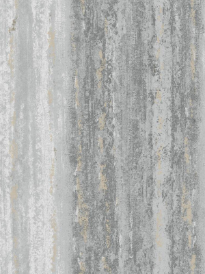 Weathered Abstract Stripes Wallpaper In Charcoal By Walls Republic