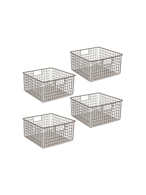 Mdesign Metal Wire Storage Basket Bin For Closets