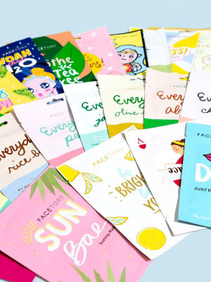 Facetory Sheet Mask 23 Pack Collections Subscription (value $65+)