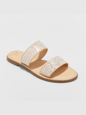 Women's Kersha Embellished Slide Sandals - A New Day™