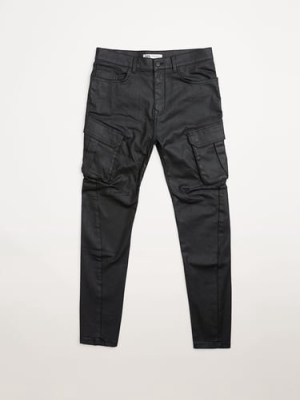 Waxed Finish Cargo Jeans