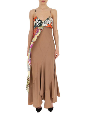 Chloé Floral Print Detail Maxi Dress