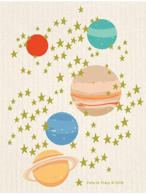 Stars And Planets Swedish Dishcloth