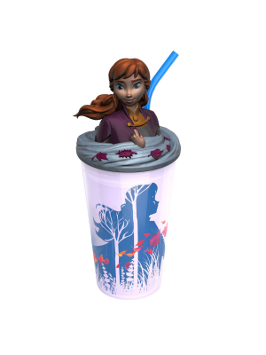 Frozen 2 Anna 15oz Plastic Funtastic Tumbler With Straw Purple - Zak Designs