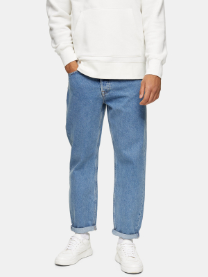 Mid Wash Relaxed Fit Jeans