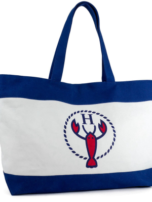 The Hamptons Large Logo Canvas Tote