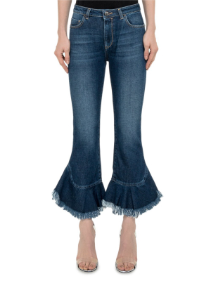 Pinko Fringed Slim-fit Jeans