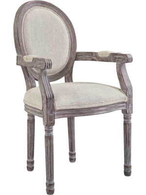 Eagle Fabric Dining Armchair Beige