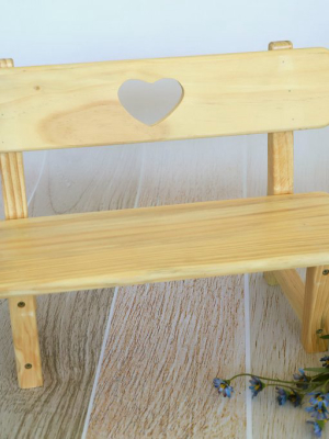 Park Bench - Heart Center - Natural