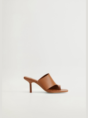 Asymmetric Leather Sandals