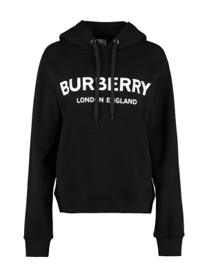 Burberry Logo Print Drawstring Hoodie