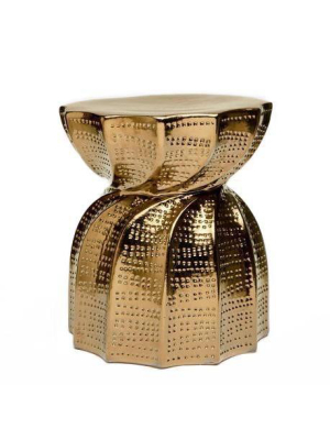 Bea Stool Crackled Gold