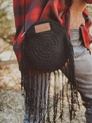 Black Fringe Purse