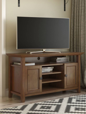 Halifax Tv Media Stand For Tv's Up To 60" Medium Saddle Brown - Wyndenhall