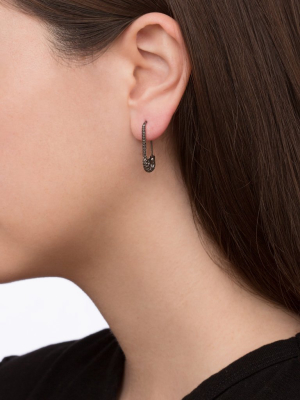 Safety Pin Earring - Diamond