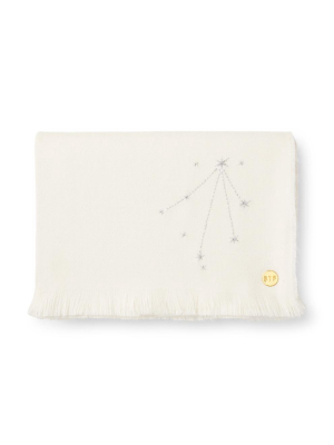 "libra" Embroidered Baby Alpaca Throw - Blanket