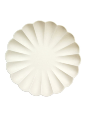 Meri Meri Cream Simply Eco Large Plates