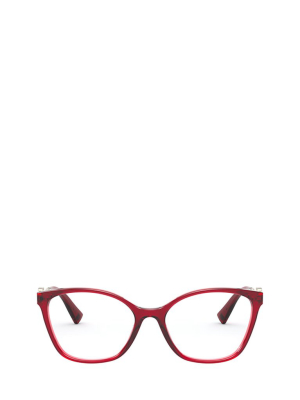 Valentino Eyewear Vlogo Cat-eye Frame Glasses